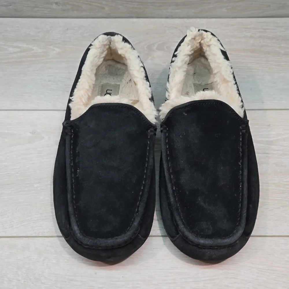 Ugg Australia Women Suede Sheepskin Loafer Slip on shoes sz 10